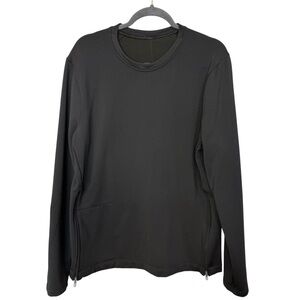 Lululemon Mens Black Fleece Lined Side
Zipper Pullover Sweatshirt